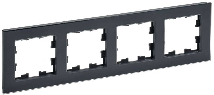 Рамка 4-постовая IEK Brite BR-M42-G-K02 черный