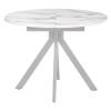 Стол Bradex Home Rudolf RF 0523 белый мрамор, белый 100(130)x100x75
