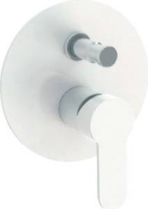 Смеситель для ванны с душем Cezares Laconico C VDI BLC С ВНУТРЕННЕЙ ЧАСТЬЮ, белый