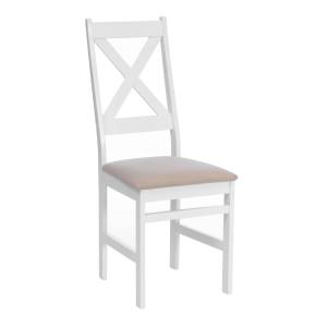 Стул Tetchair Crossman 24723 white, велюр бежевый, многослойный березовый шпон