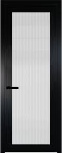 Межкомнатная дверь Profil Doors 1 AGP цвет профиля Черный, стекло безопасное 6 мм мору осветленное 600x2000
