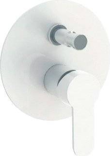 Смеситель для ванны с душем Cezares Laconico C VDI BLC С ВНУТРЕННЕЙ ЧАСТЬЮ, белый