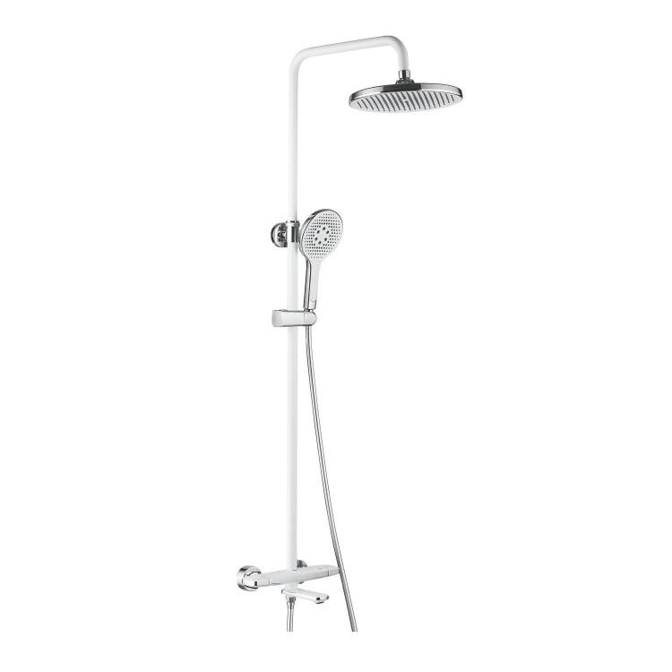 Душевая система Rose R3996F с термостатом, белый, хром