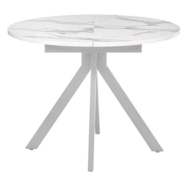 Стол Bradex Home Rudolf RF 0523 белый мрамор, белый 100(130)x100x75