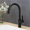 Смеситель для кухни Damixa Eclipse 310722300 с двухрежимным регулируемым аэратором, черный фото 2
