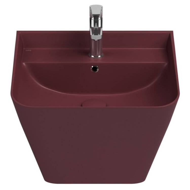 Раковина Isvea Sott'Aqua 10SQ37002SV-2R 50 см, бордовая матовая