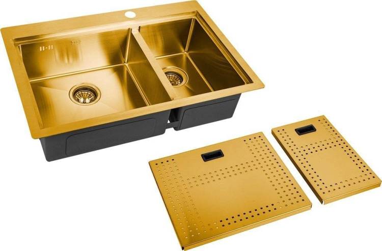 Мойка кухонная Zorg Master N-78-2-52-L Bronze