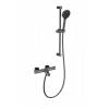 Смеситель для ванны Wonzon & Woghand WW-C2002-A-BGG термостатический, с душевым гарнитуром, темный графит