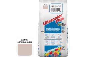 Затирка Mapei Ultracolor Plus с водоотталкивающим и антигрибковым эффектом 123 античная белая 2 кг