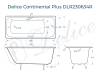Чугунная ванна Delice Continental Plus DLR230634R 170x70, белая, с отверстиями под ручки, без ножек фото 9
