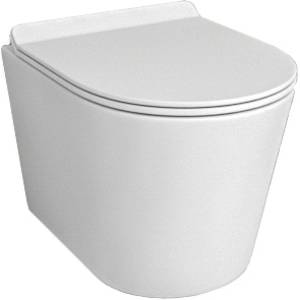 Унитаз подвесной beWash Alldo BKWHR401480 сиденье микролифт, белый матовый