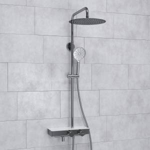 Душевой комплект Wasserkraft A113.116.127.CH Thermo с термостатическим смесителем, хром