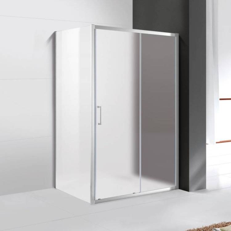 Душевой уголок Cezares MOLVENO-AH-11-150/90-P-Cr профиль хром, стекло матовое, 150x90x195