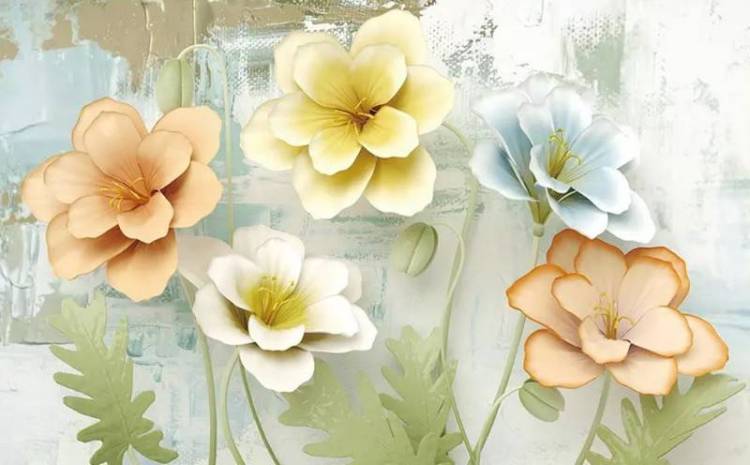 3D Фотообои Artegrafico «Нежные полевые цветы» FANT-068 акварель