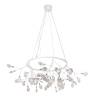Подвесная светодиодная люстра Crystal Lux Evita SP45 D White/Transparent