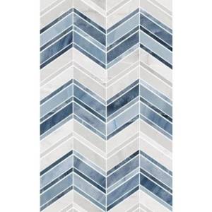 Декор Шахтинская плитка Аника 10300000188 Голубой 01 25x40