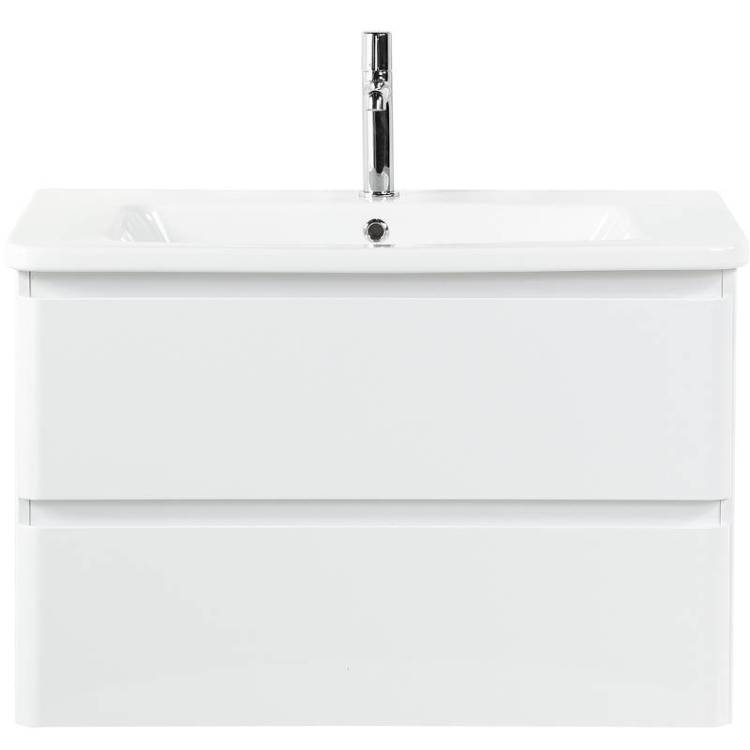 Тумба с раковиной Belbagno Albano-Cer ALBANO-CER-1050-2C-SO-BL 102x44x50 Bianco Lucido подвесная с двумя выкатными ящиками