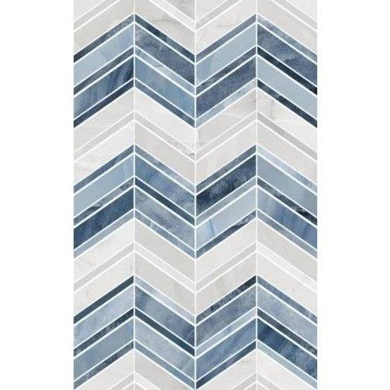 Декор Шахтинская плитка Аника 10300000188 Голубой 01 25x40