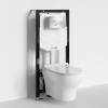 Унитаз с инсталляцией Wasserkraft Аллер (Aller) 10TLT.010.ME.BN02.H001 безободковый, сиденье микролифт, кнопка никель фото 2