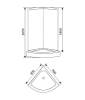 Душевая кабина Arcus Style S-01G 90x90x195, задние стекла - черные, фронтальные - серые тонированные фото 2