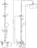 Душевая стойка Aquanet Passion AF300-72-S-B черная матовая фото 2