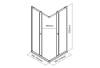 Душевой уголок MaybahGlass MGY-1328-5 профиль хром матовый, стекло графит, 90x90x195 фото 4