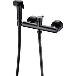 Гигиенический душ Bravat D9141BW-RUS черный, со смесителем