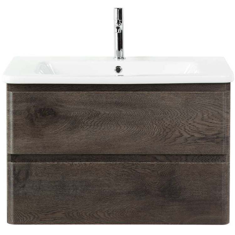 Тумба с раковиной Belbagno Albano-Cer ALBANO-CER-800-2C-SO-RNG 77x44x50 Robere Nature Grigio подвесная с двумя выкатными ящиками