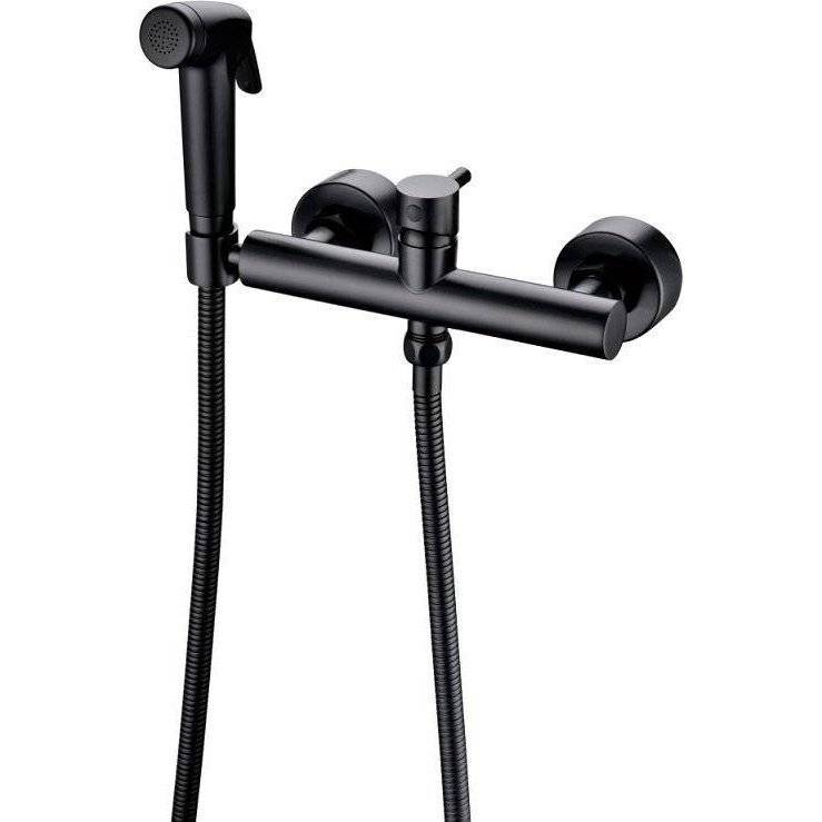 Гигиенический душ Bravat D9141BW-RUS черный, со смесителем