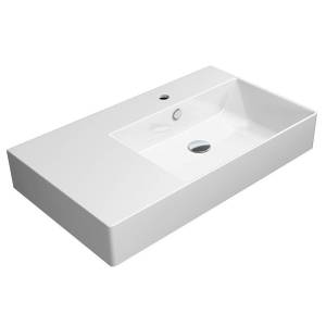 Раковина GSI Kube X 9457111 80 см, белая глянцевая