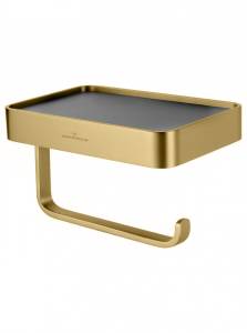 Держатель для туалетной Wonzon & Woghand Graffity WW-9366-BG с полкой, брашированное золото