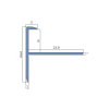 Профиль лестничный F-образный Neexy pv53-18 MBL черный матовый 270x2.42x2.38 фото 2