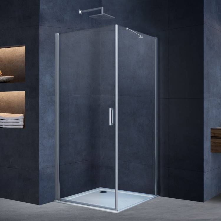 Душевой уголок Vincea Alpha VSR-3ALP9090CL профиль хром, стекло прозрачное, 90x90x195