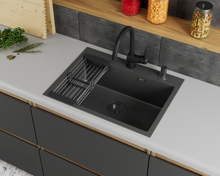 Кухонная мойка D&K DKS604506 графит