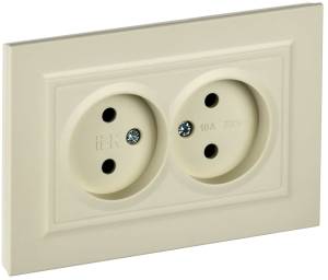 Розетка 2-местная IEK Brite BR-R20-10-K10-F бежевый