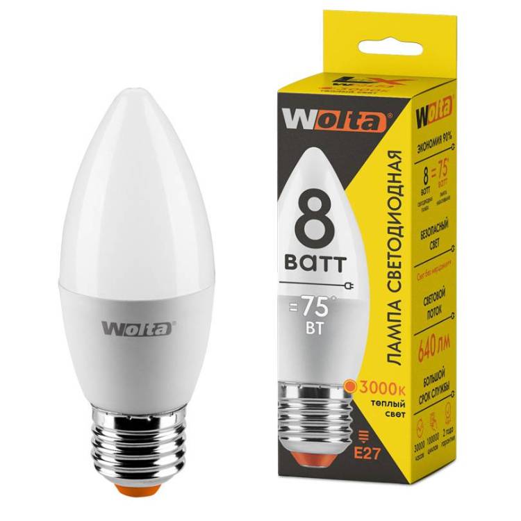 Светодиодная лампа Wolta 30YC8E27