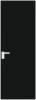 Межкомнатная дверь Profil Doors 1 AGK цвет профиля Вайт, стекло безопасное 4 мм монохром черный 800x2000