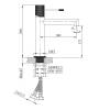 Смеситель для раковины AltroBagno Intento 0127 GrNe фото 2