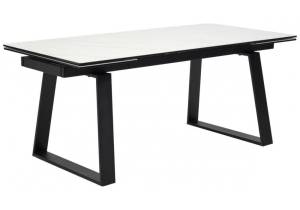 Стол Woodville Vasto 539688 итальянская керамика marbles KL-99 белый мрамор матовый/черный 180(260)x90x76