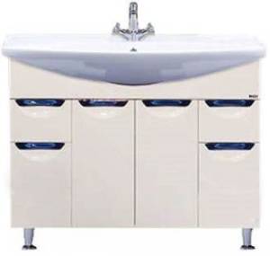 Тумба с раковиной Misty Орхидея 105 бежевая эмаль