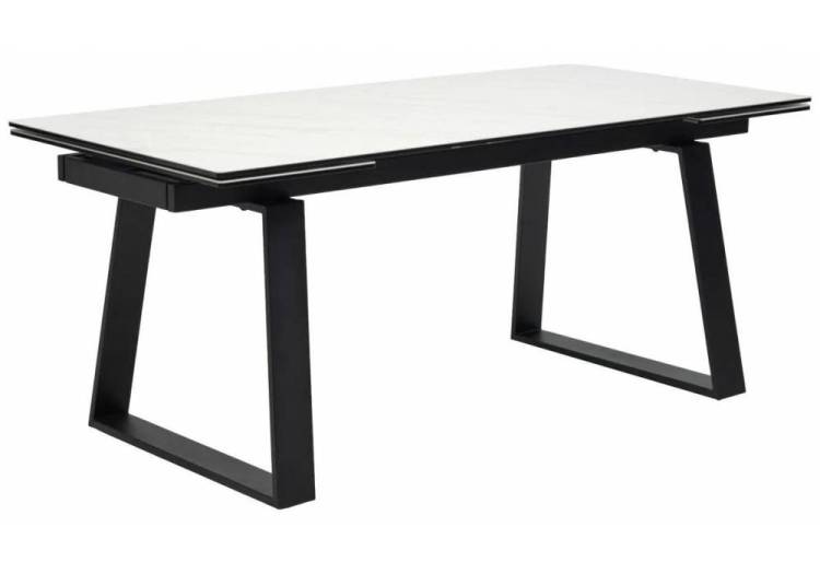 Стол Woodville Vasto 539688 итальянская керамика marbles KL-99 белый мрамор матовый/черный 180(260)x90x76