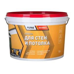 Краска для стен и потолков Pufas Decoself СП морозостойкая 10 л
