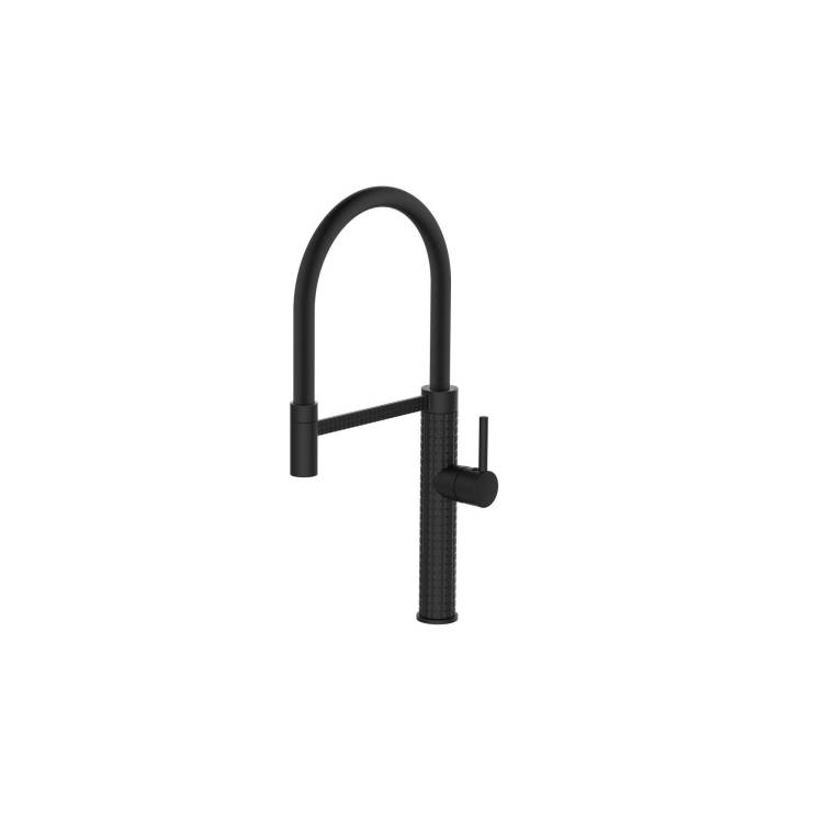 Смеситель для кухни ESKO K51B с гибким изливом, черный
