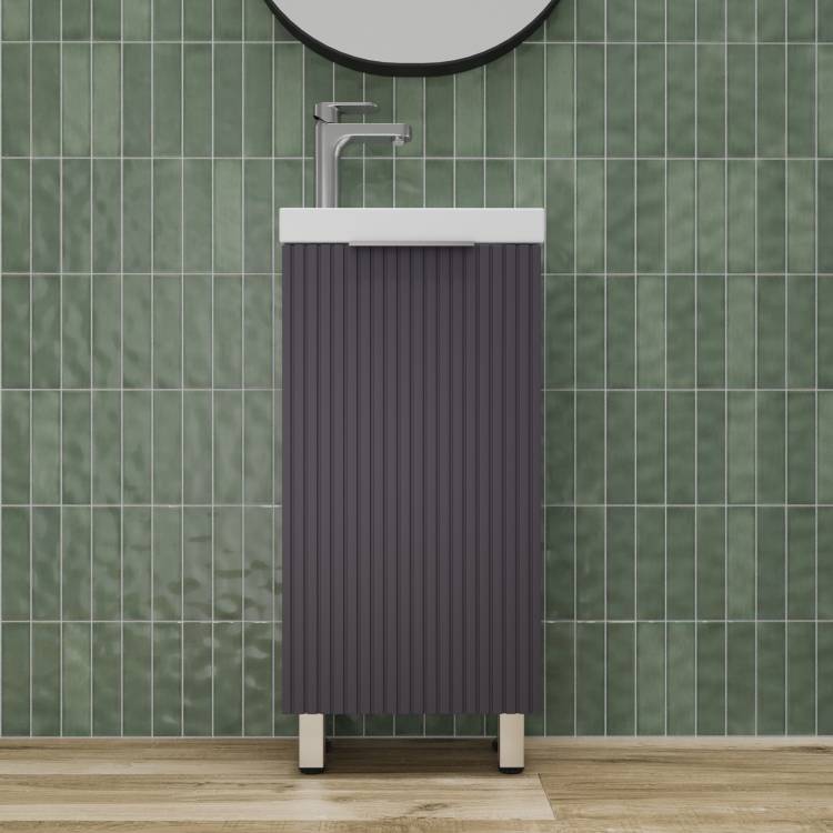 Тумба под раковину Style Line Соло ЛС-00002427 напольная, графит нубук, 40x72x22