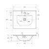 Раковина BelBagno Uno BB-8099-60 белый глянцевый, 61x46x17 фото 3