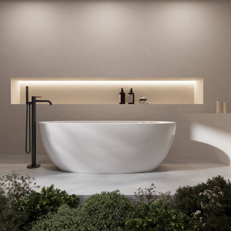 Акриловая ванна Vincea VBT-601-1600 белая, 160x80x58