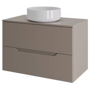 Тумба с раковиной Orange Line Li-70TuLMDF+B09-360W латте матовый, 70 см