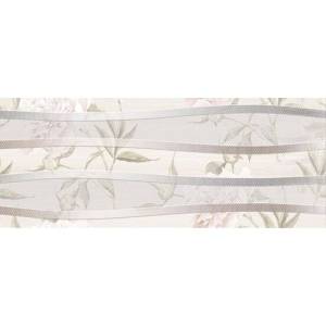 Декор Beryoza Ceramica Турин №2 Цветы Светло-Бежевый 20x50