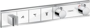 Термостатический смеситель Hansgrohe RainSelect 15356400 для ванны, белый - хром