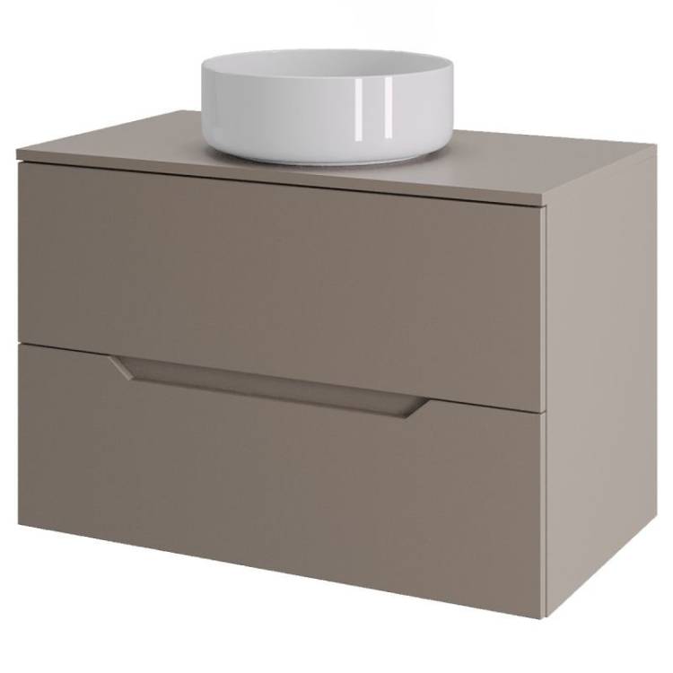 Тумба с раковиной Orange Line Li-70TuLMDF+B09-360W латте матовый, 70 см